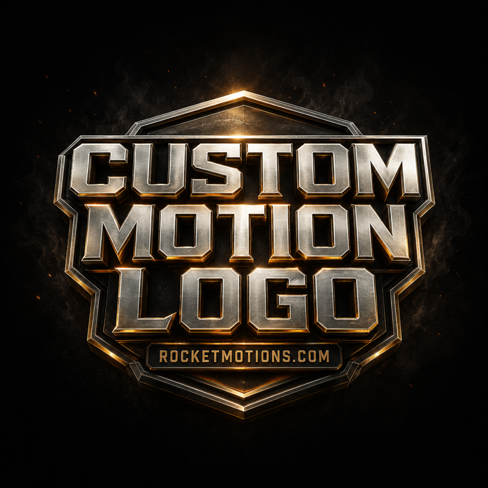 Custom animated logo design by RocketMotions, frame from the logo motion version